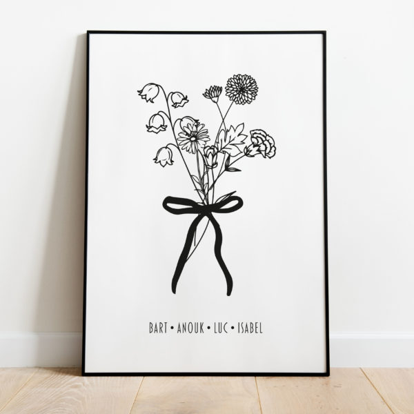 Poster - Bosje Geboortebloemen - Afbeelding 2