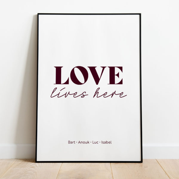 Poster - Love Lives Here - Afbeelding 2