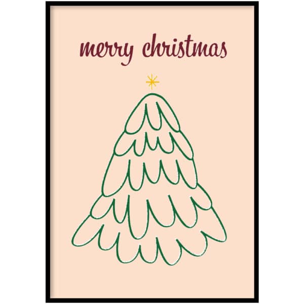 Poster kerstboom