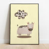 Poster - Cow yellow - Afbeelding 2