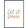 Poster Let it snow beige