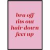 Poster - Bra off, tits out