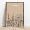 Poster London zwart wit