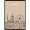 Poster London zwart wit