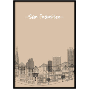 Poster San Francisco zwart wit