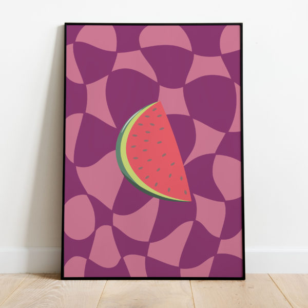 Poster - Fruit art watermelon - Afbeelding 2