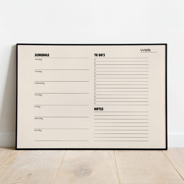 Planner poster beige
