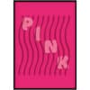 Abstracte kleuren poster pink