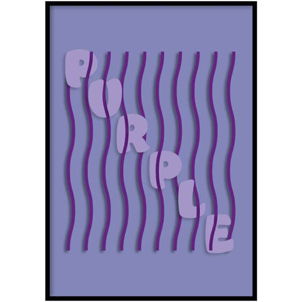 Abstracte kleuren poster purple