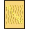Abstracte kleuren poster yellow