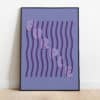 Abstracte kleuren poster purple