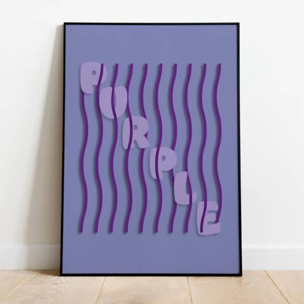 Abstracte kleuren poster purple