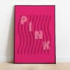 Abstracte kleuren poster pink