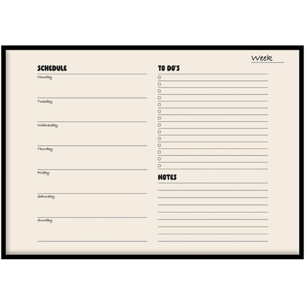 Planner poster beige