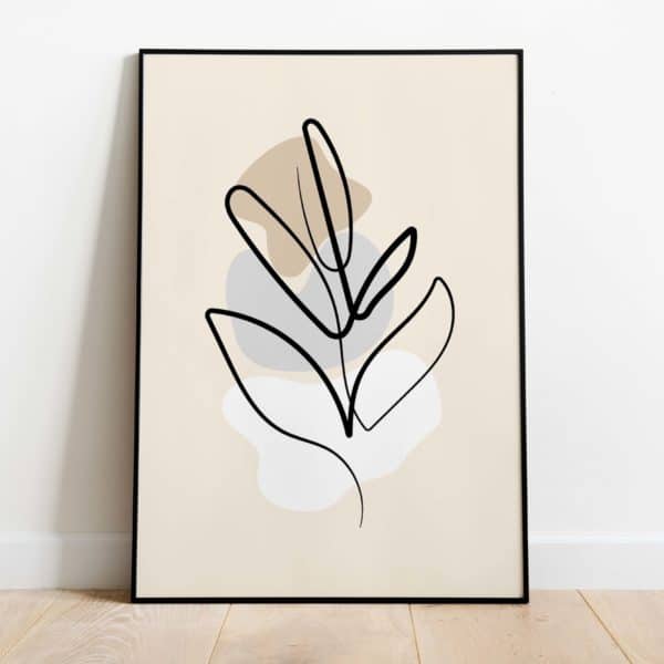 Abstract line flower