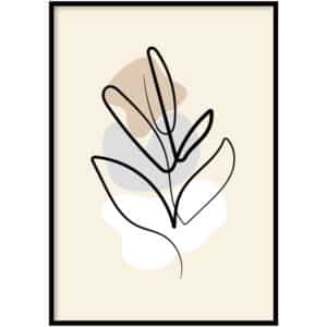 Abstract line flower