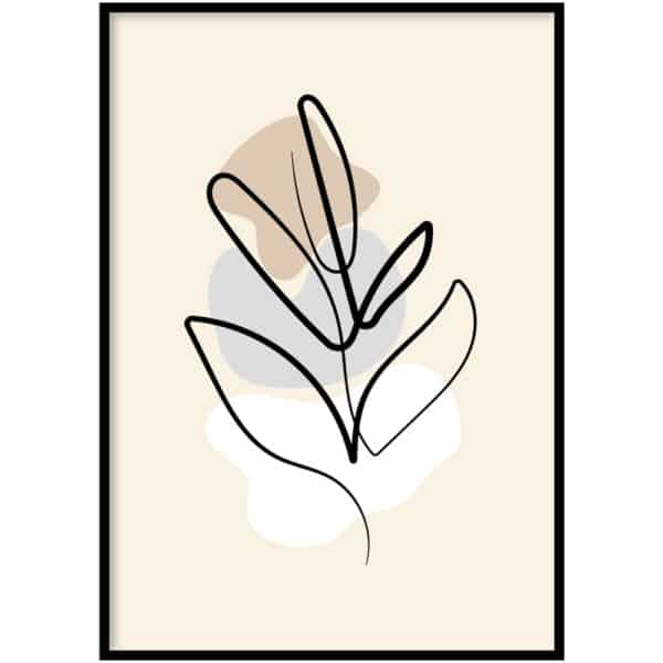 Abstract line flower
