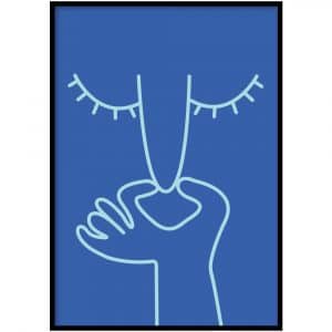 Poster - What a smell donkerblauw