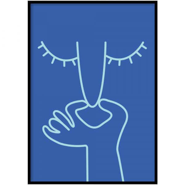 Poster - What a smell donkerblauw