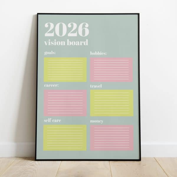 Poster - 2026 vision board blauw - Afbeelding 2