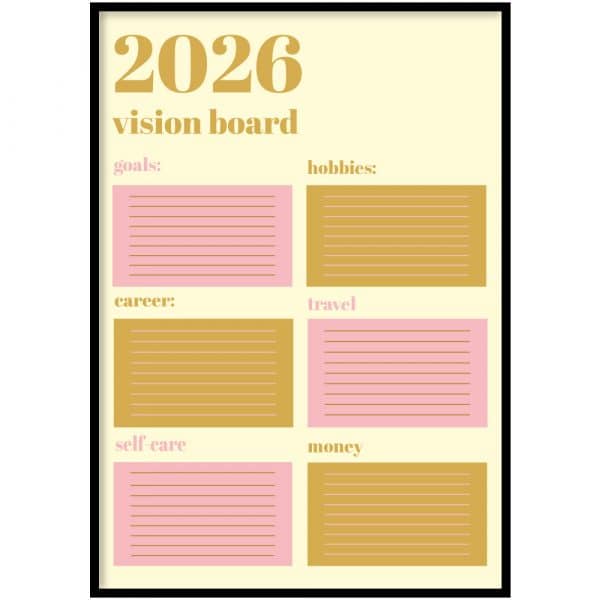 Poster - 2026 vision board